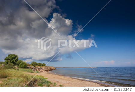 Seascape of the Gulf of Riga, Latvia, Baltic country 81523347