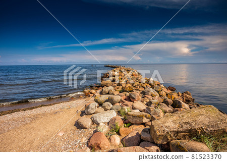 Seascape of the Gulf of Riga, Latvia, Baltic country 81523370