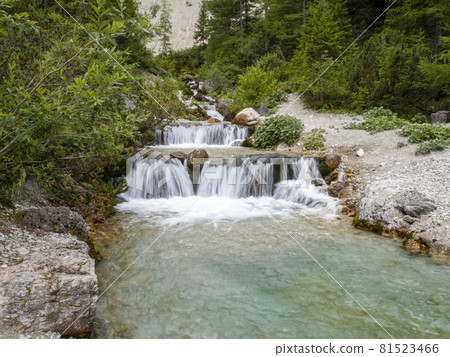 fanes creek dolomites mountains panorama 81523466
