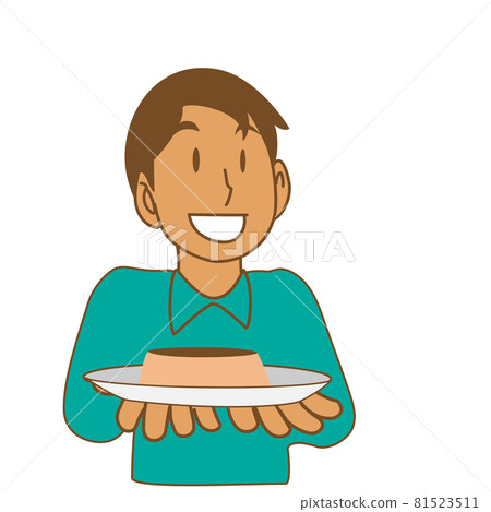 Argentinean child rejoicing with Fran (pudding) 81523511