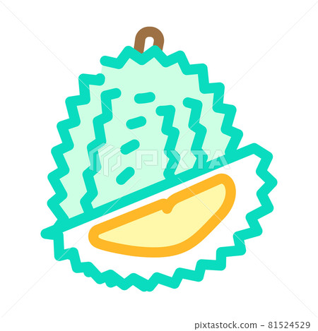 durian fruit color icon vector illustration 81524529