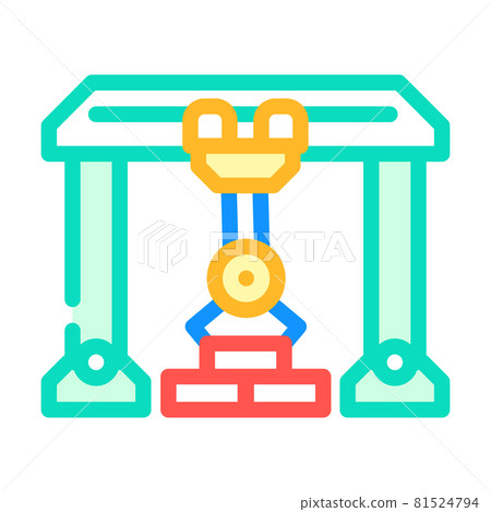 crane robot color icon vector illustration crane robot color icon vector illustration 81524794