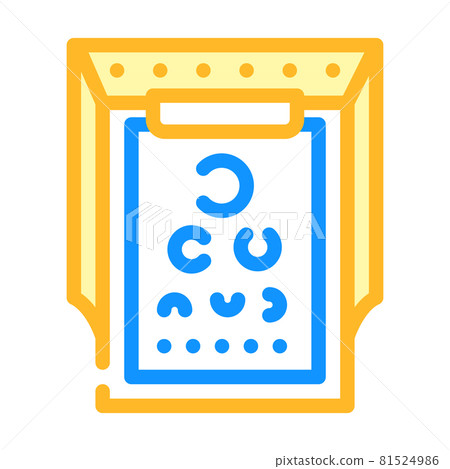 snellen table ophthalmology color icon vector illustration 81524986