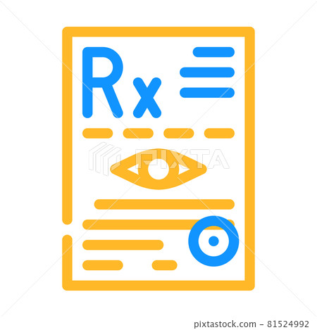 recipe ophthalmology color icon vector illustration recipe ophthalmology color icon vector illustration 81524992