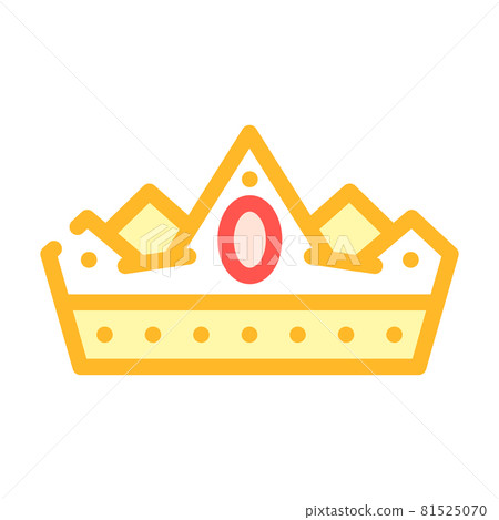 crown fairy tale color icon vector illustration crown fairy tale color icon vector illustration 81525070