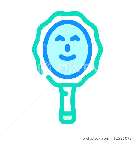 magic mirror fairy tale color icon vector illustration magic mirror fairy tale color icon vector illustration 81525075