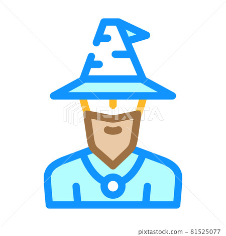 magician fairy tale color icon vector illustration 81525077
