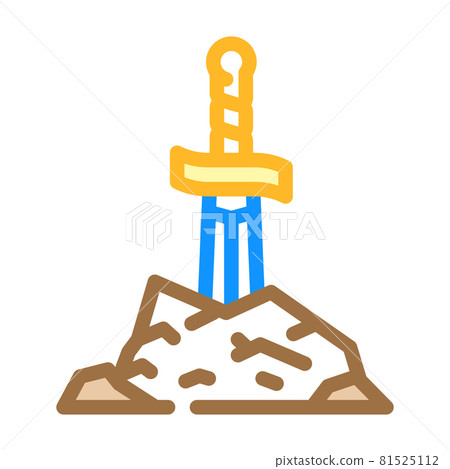 sword fairy tale color icon vector illustration 81525112