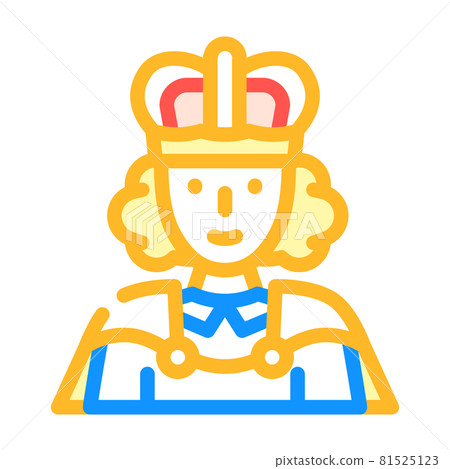 queen fairy tale color icon vector illustration 81525123