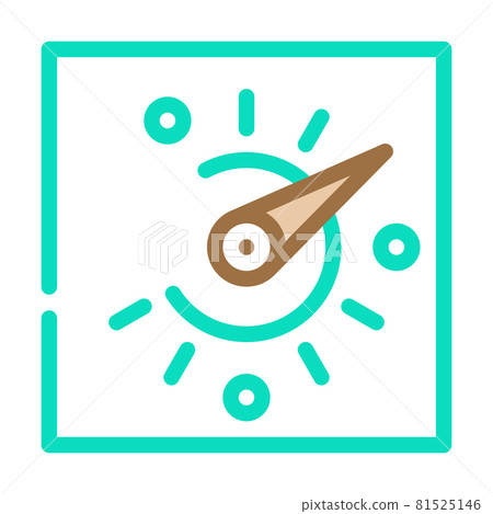 sundial sun clock color icon vector illustration 81525146