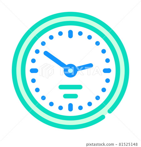 wall clock color icon vector illustration 81525148