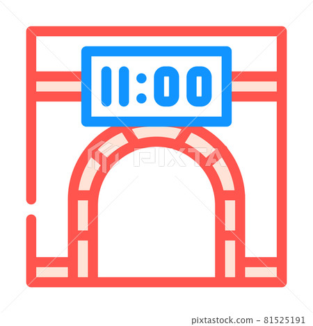 metro underground clock color icon vector illustration 81525191