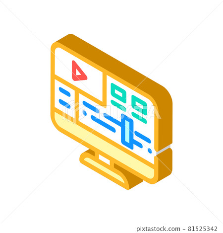 video processing software isometric icon vector... - Stock Illustration ...