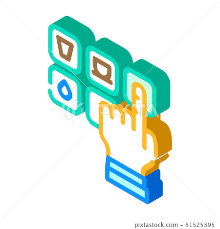 drink choosing isometric icon vector illustration 81525395