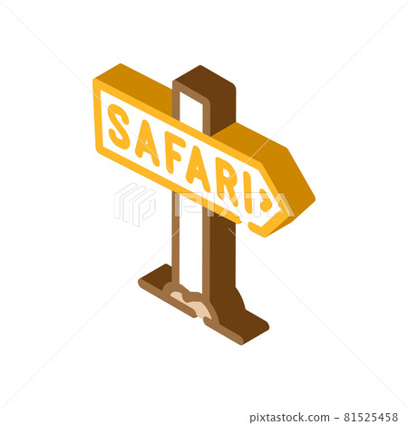 direction safari nameplate isometric icon vector illustration direction safari nameplate isometric icon vector illustration 81525458