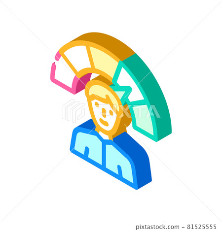 Worker Level Icon positive employee level isometric icon vector... - Stock Illustration ...