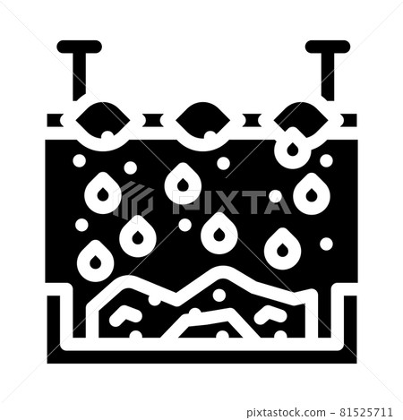 chemical treatment solid waste glyph icon vector illustration 81525711