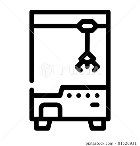 play toy machine with crane line icon vector illustration play toy machine with crane line icon vector illustration 81526931