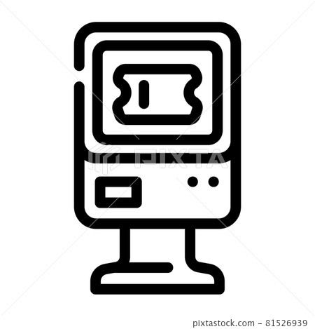 ticket vending machine line icon vector illustration ticket vending machine line icon vector illustration 81526939