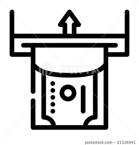 paper money acceptance line icon vector illustration paper money acceptance line icon vector illustration 81526941
