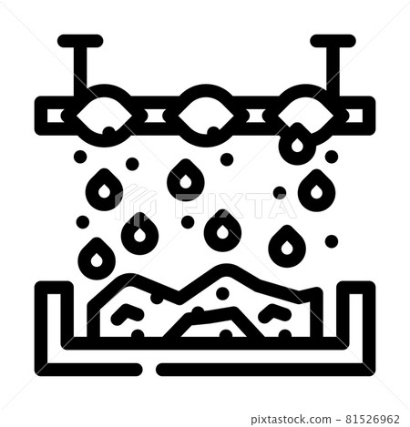 chemical treatment solid waste line icon vector illustration 81526962