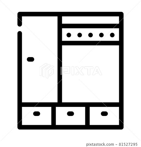 hallway furniture line icon vector illustration hallway furniture line icon vector illustration 81527295
