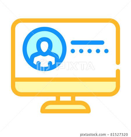 login and password for video conference color icon vector illustration login and password for video conference color icon vector illustration 81527320