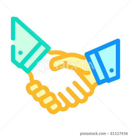 handshake partners color icon vector illustration handshake partners color icon vector illustration 81527436