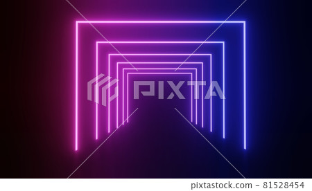 3d render of RGB neon light on darkness background. Abstract Laser lines show at night. Ultraviolet spectrum beam scene 3d render of RGB neon light on darkness background. Abstract Laser lines show at night. Ultraviolet spectrum beam scene 81528454