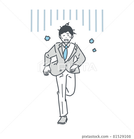 疲憊的商人全身插圖素材 疲憊的商人全身插圖素材 81529108