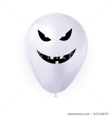 Funny balloon for Halloween isolated on white. Vector Illustration Funny balloon for Halloween isolated on white. Vector Illustration 81529674