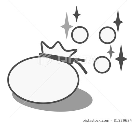 Illustration of a large number of coins packed in a bag Illustration of a large number of coins packed in a bag 81529684