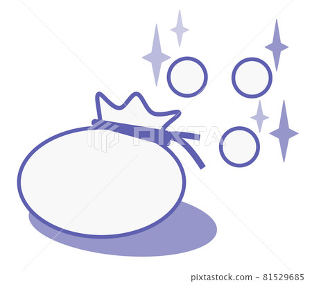Illustration of a large number of coins packed in a bag Illustration of a large number of coins packed in a bag 81529685