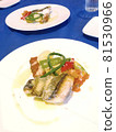 Italian fish dish, grunt poele and grilled vegetables Italian fish dish, grunt poele and grilled vegetables 81530966