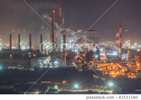 光束塔福山市工廠夜景 光束塔福山市工廠夜景 81531160