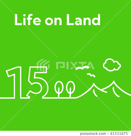 可持續發展目標 15. 讓我們保護土地 Square 圖標的豐富性 81531875