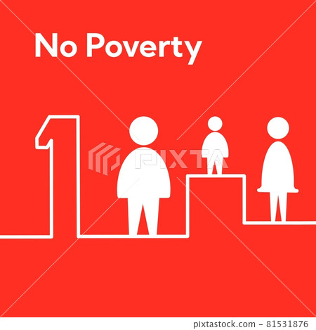 SDGs 1. 消除貧困 Square icon 81531876