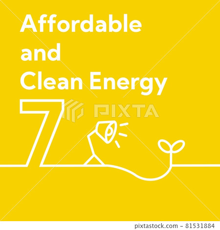 SDGs 7. Energy for everyone and clean square icon 81531884