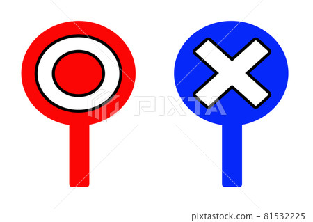 Marubatsu Mark 簡單標語牌 81532225