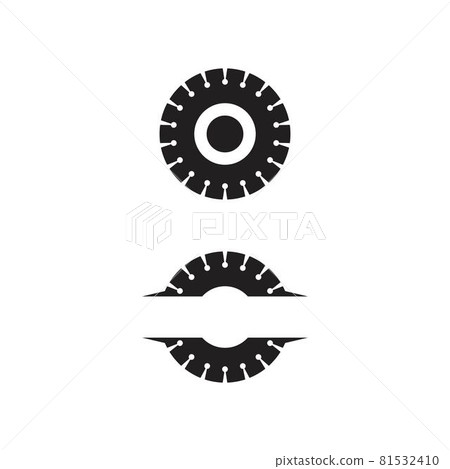 Industrial saw vector illustration icon Industrial saw vector illustration icon 81532410