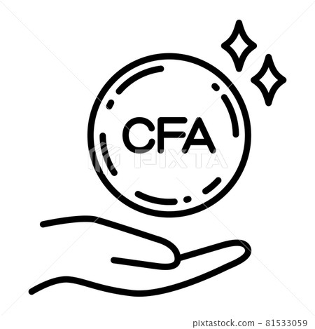 接收硬幣的西非非洲金融共同體法郎手 81533059