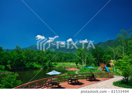 夏季從乘鞍高原伊賀谷遊樂園的Cafe Shion眺望乘鞍山 夏季從乘鞍高原伊賀谷遊樂園的Cafe Shion眺望乘鞍山 81533494