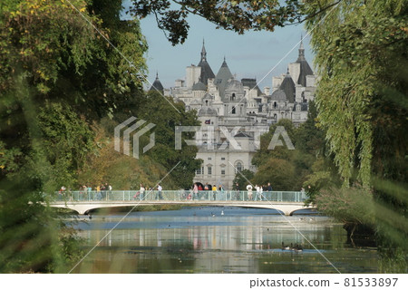 Fairytale view from Hyde Park. London, United Kingdom. Fairytale view from Hyde Park. London, United Kingdom. 81533897
