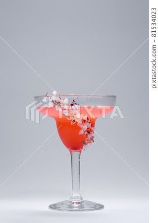 hemingway daiquiri cocktail drink with grapefruit in glass on white background 81534023
