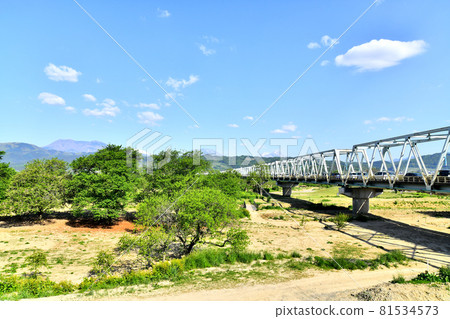 Obusebashi / Chikuma River View toward Nagano City (Obuse Town, Nagano Prefecture) [2020.5] 81534573