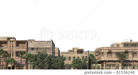 Cityscape 3d illustration isolated on white background 81536248