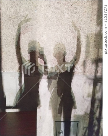silhouette of two ballerinas 81537272
