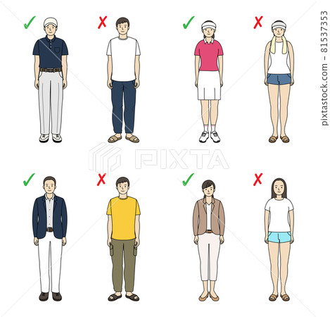 golf. Dress code. Good and bad examples. golf. Dress code. Good and bad examples. 81537353