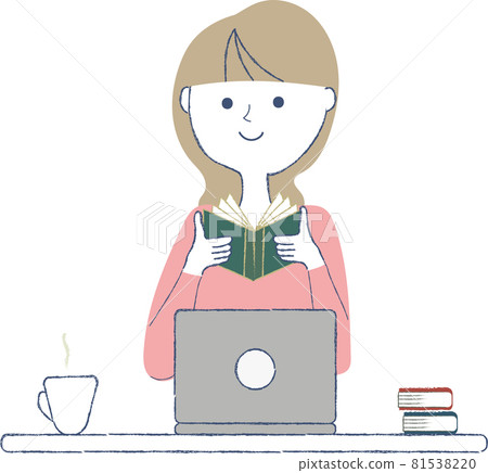 A woman doing research to improve her skills A woman doing research to improve her skills 81538220