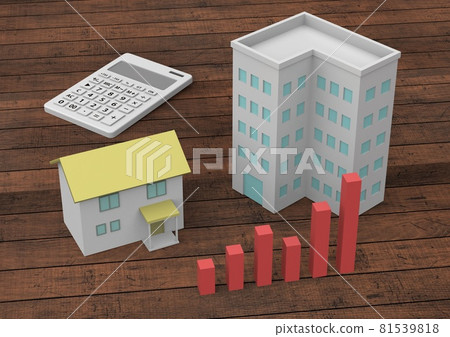 Building and calculator graph Building and calculator graph 81539818